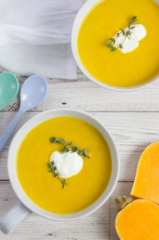 Toddler soup with butternut squash carrot and apple - a tasty and wholesome meal for toddlers and for family dinners (1)