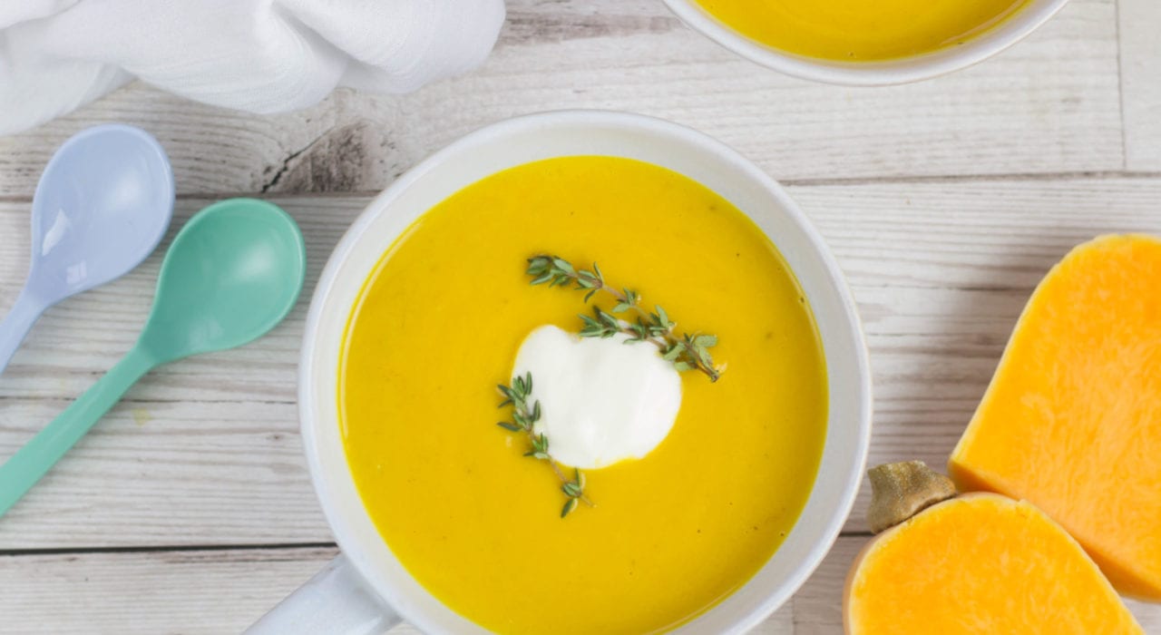 Toddler soup with butternut squash carrot and apple - a tasty and wholesome meal for toddlers and for family dinners (1)
