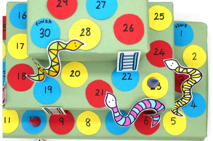 Multi level snakes and ladders game - DIY snakes and ladders - 3D snakes and ladders - 3D board games
