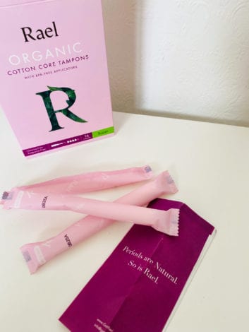 Cora vs Rael - Rael organic tampon review - Cora organic tampon review - best organic tampons - best organic tampon subscriptions collage