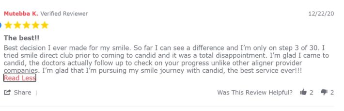Candid aligner review - customer review